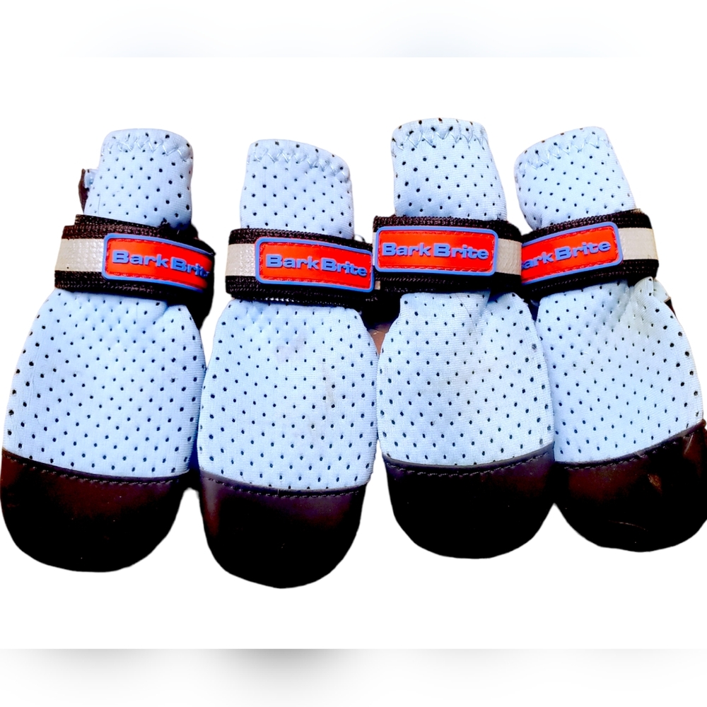 Dog boots shoes bark brite size small blue